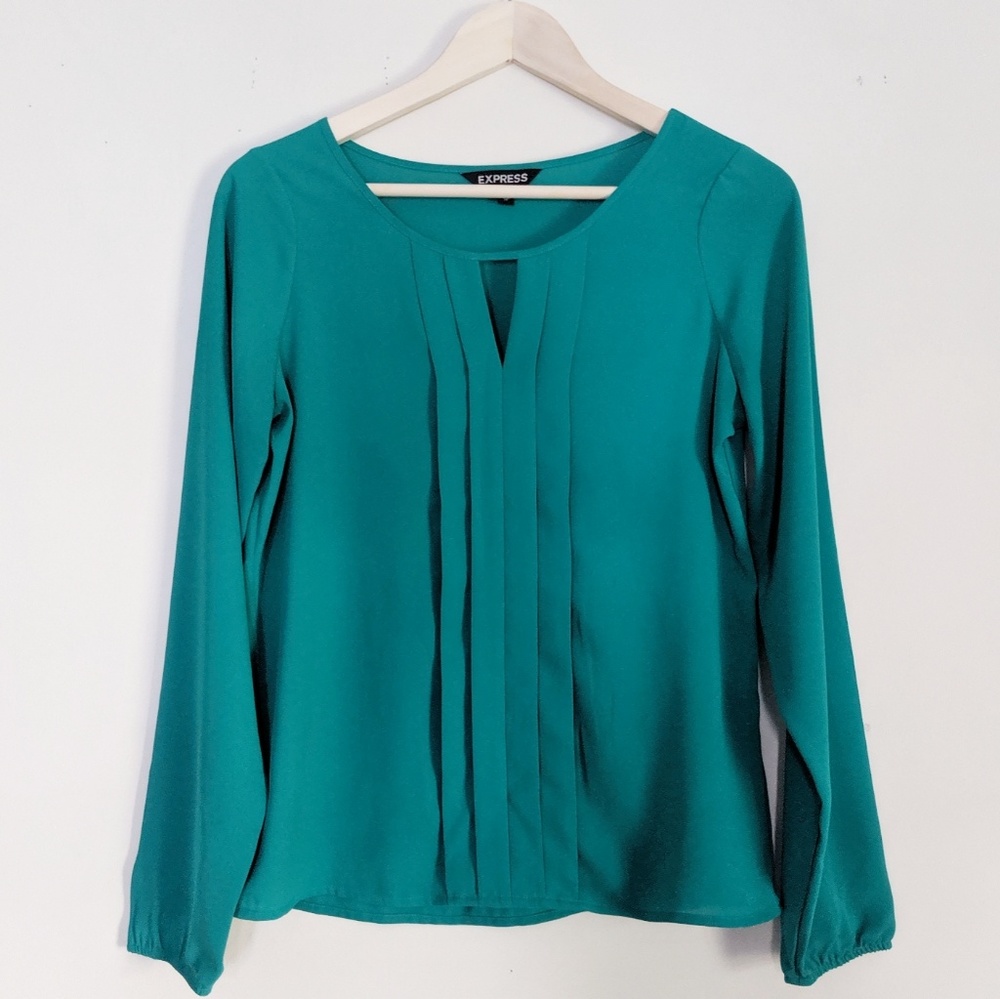 Express Green Blouse Size XS